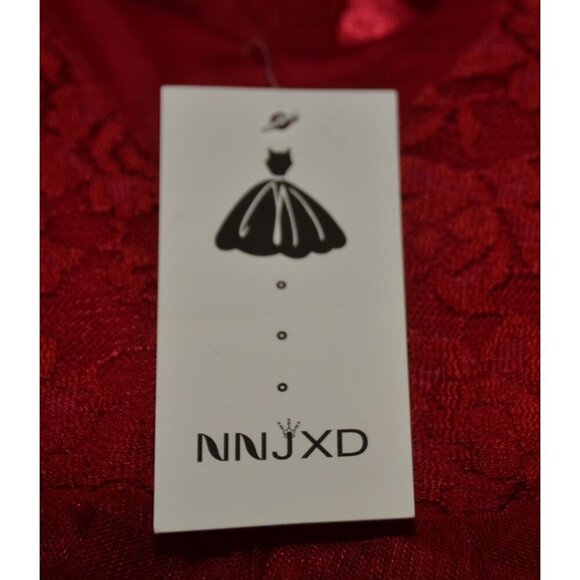 NWR Girls Red Lace & Mesh Layered Dress Bow Back Size 2T 90 Holiday Christmas - Picture 7 of 11